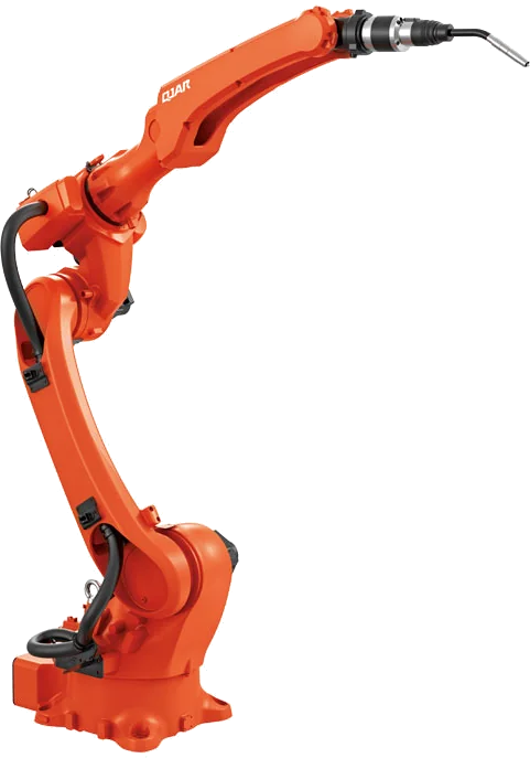 QJAR QJR6-2000H six-axis robot for arc welding, with a welding torch